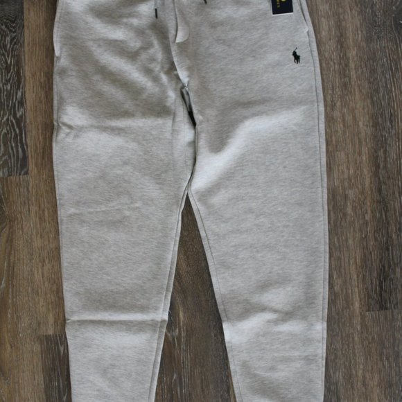 NWT MEN'S POLO RALPH LAUREN DOUBLE‎ KNIT FLEECE JOGGER SWEATAPANTS GRAY - Picture 2 of 6